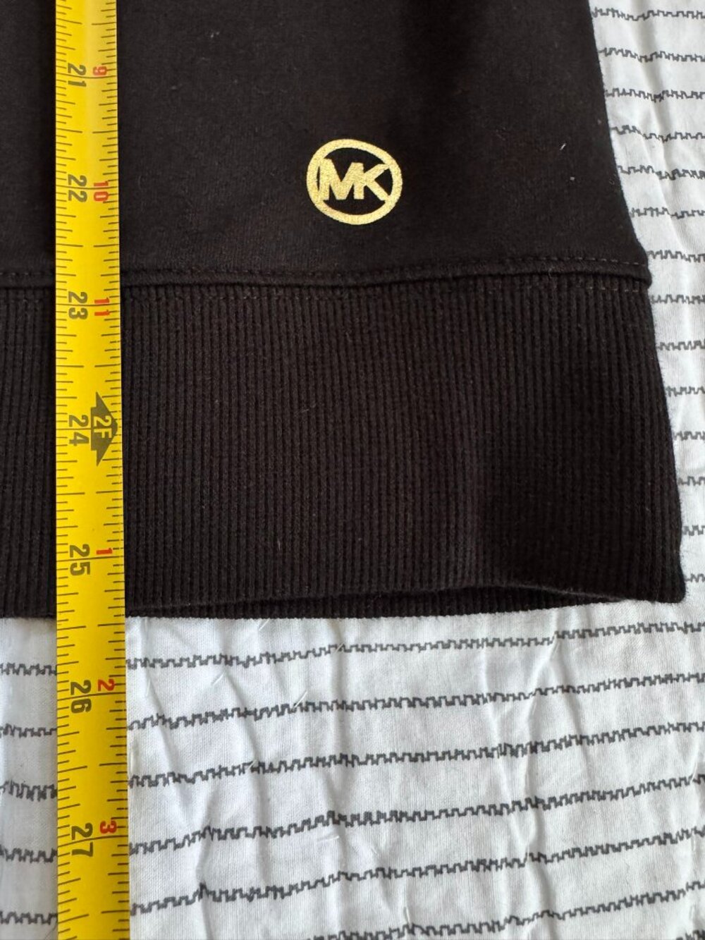 Michael Kors Black Logo Rivet Sweatshirt XL Gold Hardware - Picture 8 of 10